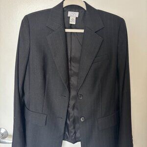 Ann Taylor Loft Pinstripe Wool Blazer (Size 10, fits like 8)